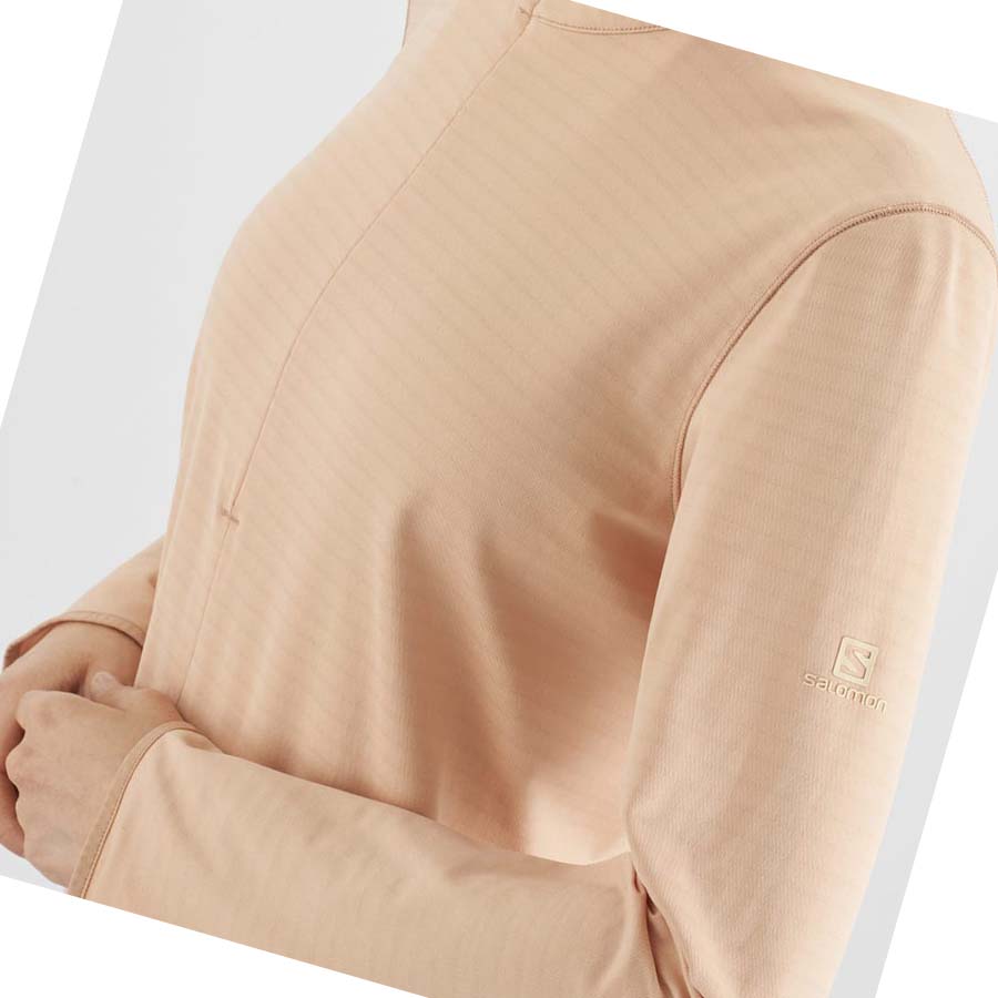 Sudadera Con Capucha Salomon ESSENTIAL LIGHTWARM Mujer Rosas | MX 2522BEX